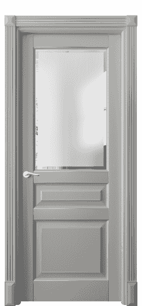 Дверь межкомнатная 0710 БНСРС САТ-Ф. Цвет Бук нейтральный серый с серебром. Материал  Массив бука эмаль с патиной. Коллекция Lignum. Картинка.