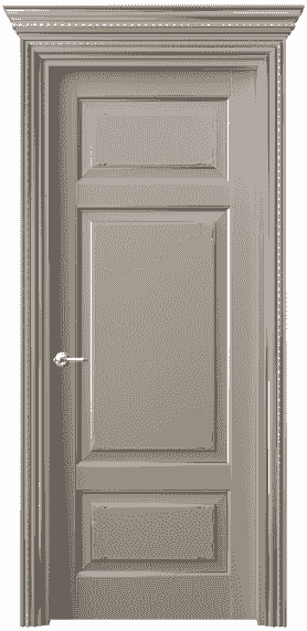 Дверь межкомнатная 6221 ББСКС. Цвет Бук бисквитный серебро. Материал  Массив бука эмаль с патиной. Коллекция Royal. Картинка.