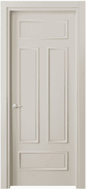 Дверь межкомнатная 8143 МОС. Цвет Матовый облачно-серый. Материал Гладкая эмаль. Коллекция Paris. Картинка.