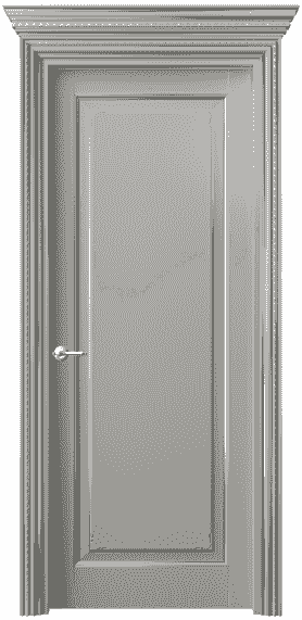 Дверь межкомнатная 6201 БНСРС. Цвет Бук нейтральный серый серебро. Материал  Массив бука эмаль с патиной. Коллекция Royal. Картинка.