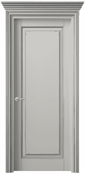Дверь межкомнатная 6201 БСРС. Цвет Бук серый с серебром. Материал  Массив бука эмаль с патиной. Коллекция Royal. Картинка.