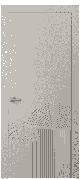 Дверь межкомнатная 8059 МСБЖ . Цвет Матовый светло-бежевый. Материал Гладкая эмаль. Коллекция Linea. Картинка.