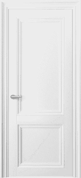 Дверь межкомнатная 2523 МБЛ. Цвет Матовый белоснежный. Материал Гладкая эмаль. Коллекция Centro. Картинка.