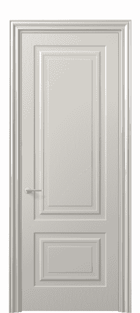 Дверь межкомнатная 8451 МОС . Цвет Матовый облачно-серый. Материал Гладкая эмаль. Коллекция Mascot. Картинка.