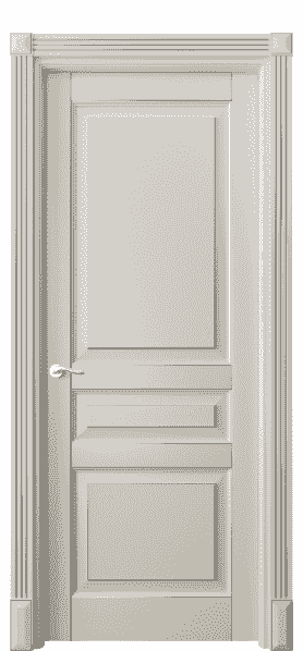 Дверь межкомнатная 0711 БОСС. Цвет Бук облачный серый серебро. Материал  Массив бука эмаль с патиной. Коллекция Lignum. Картинка.