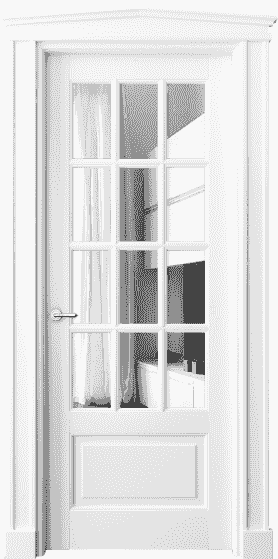 Дверь межкомнатная 6313 ББЛ ЗЕР. Цвет Бук белоснежный. Материал Массив бука эмаль. Коллекция Toscana Grigliato. Картинка.