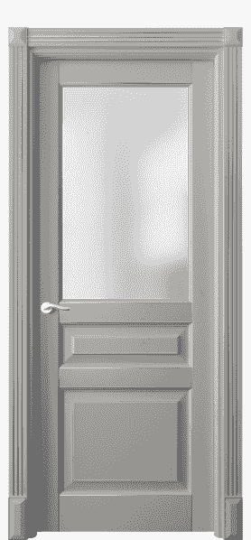 Дверь межкомнатная 0710 БНСРС САТ. Цвет Бук нейтральный серый с серебром. Материал  Массив бука эмаль с патиной. Коллекция Lignum. Картинка.