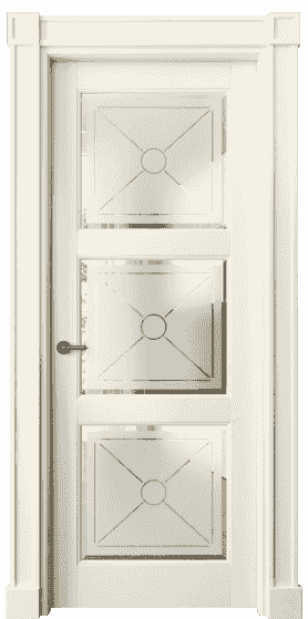 Дверь межкомнатная 6310 БСК Сатинированное стекло с гравировкой и фацетом. Цвет . Материал . Коллекция Toscana Litera. Картинка.