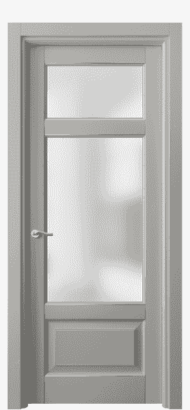 Дверь межкомнатная 0720 БНСРП САТ. Цвет Бук нейтральный серый с позолотой. Материал  Массив бука эмаль с патиной. Коллекция Lignum. Картинка.