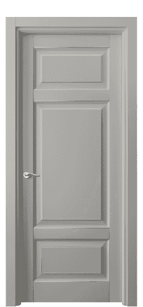 Дверь межкомнатная 0721 БНСРП. Цвет Бук нейтральный серый позолота. Материал  Массив бука эмаль с патиной. Коллекция Lignum. Картинка.