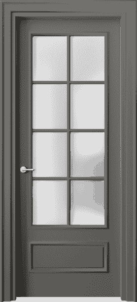 Дверь межкомнатная 8112 МКЛС САТ. Цвет Матовый классический серый. Материал Гладкая эмаль. Коллекция Paris. Картинка.