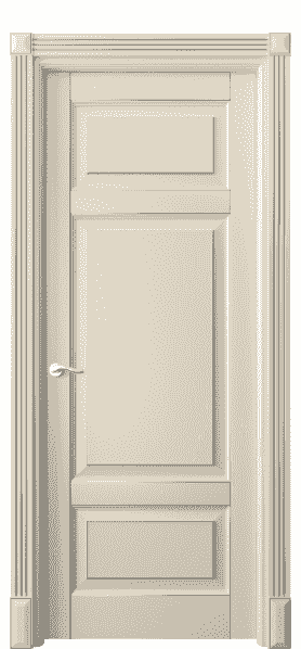 Дверь межкомнатная 0721 БМЦС. Цвет Бук марципановый серебро. Материал  Массив бука эмаль с патиной. Коллекция Lignum. Картинка.