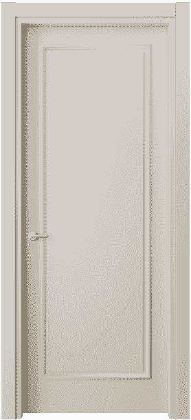 Дверь межкомнатная 8101 МОС. Цвет Матовый облачно-серый. Материал Гладкая эмаль. Коллекция Paris. Картинка.