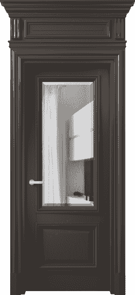 Дверь межкомнатная 7302 БАН ПРОЗ Ф. Цвет Бук антрацит. Материал Массив бука эмаль. Коллекция Antique. Картинка.