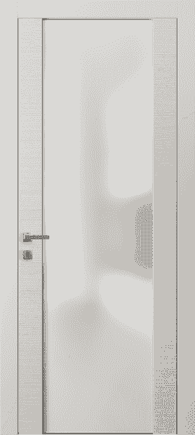 Дверь межкомнатная 4034 ТОС Матовый триплекс. Цвет Таеда облачный серый. Материал Таеда эмаль. Коллекция Avant. Картинка.