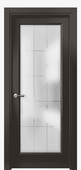 Дверь межкомнатная 1402 МАН Cатинированное стекло лофт. Цвет Матовый антрацит. Материал Гладкая эмаль. Коллекция Galant. Картинка.