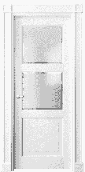 Дверь межкомнатная 6328 ББЛ САТ-Ф. Цвет Бук белоснежный. Материал Массив бука эмаль. Коллекция Toscana Elegante. Картинка.