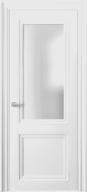 Дверь межкомнатная 2524 МБЛ САТ. Цвет Матовый белоснежный. Материал Гладкая эмаль. Коллекция Centro. Картинка.