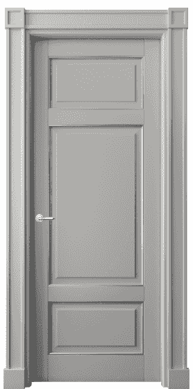 Дверь межкомнатная 6307 БНСРС. Цвет Бук нейтральный серый с серебром. Материал  Массив бука эмаль с патиной. Коллекция Toscana Plano. Картинка.