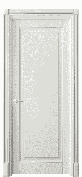 Дверь межкомнатная 0701 БЖМС. Цвет Бук жемчуг с серебром. Материал  Массив бука эмаль с патиной. Коллекция Lignum. Картинка.