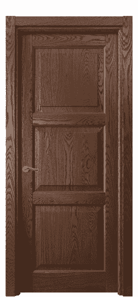 Дверь межкомнатная 0731 ДКЧ.Б. Цвет Дуб коньячный брашированный. Материал Массив дуба брашированный. Коллекция Lignum. Картинка.