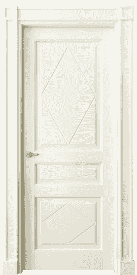 Дверь межкомнатная 6345 МБМ. Цвет Бук молочно-белый. Материал Массив бука эмаль. Коллекция Toscana Rombo. Картинка.
