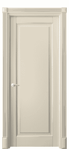 Дверь межкомнатная 0701 БМЦС. Цвет Бук марципановый серебро. Материал  Массив бука эмаль с патиной. Коллекция Lignum. Картинка.