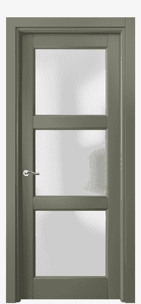 Дверь межкомнатная 0730 БОТ САТ. Цвет Бук оливковый тёмный. Материал Массив бука эмаль. Коллекция Lignum. Картинка.