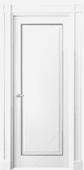 Дверь межкомнатная 6301 ББЛС . Цвет Бук белоснежный с серебром. Материал  Массив бука эмаль с патиной. Коллекция Toscana Plano. Картинка.