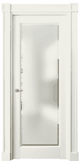 Дверь межкомнатная 6300 БМБ САТ-Ф. Цвет Бук молочно-белый. Материал Массив бука эмаль. Коллекция Toscana Rombo. Картинка.