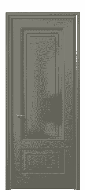 Дверь межкомнатная 8442 МОТ Серый сатин с гравировкой. Цвет Матовый оливковый тёмный. Материал Гладкая эмаль. Коллекция Mascot. Картинка.