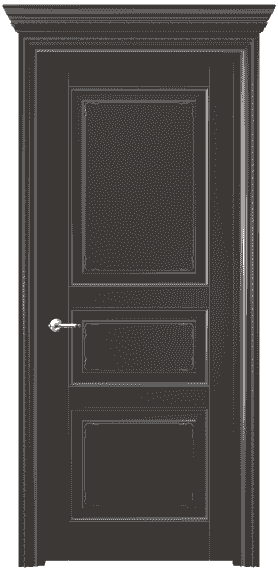 Дверь межкомнатная 6231 БАНС. Цвет Бук антрацит с серебром. Материал  Массив бука эмаль с патиной. Коллекция Royal. Картинка.