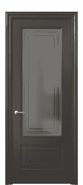 Дверь межкомнатная 8442 МАН Серый сатин с гравировкой. Цвет Матовый антрацит. Материал Гладкая эмаль. Коллекция Mascot. Картинка.