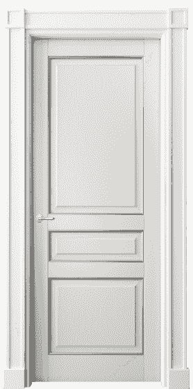 Дверь межкомнатная 6305 БСРС. Цвет Бук серый серебро. Материал  Массив бука эмаль с патиной. Коллекция Toscana Plano. Картинка.
