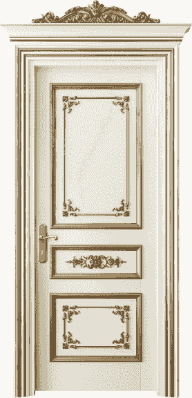 Серия 6503 - Межкомнатная дверь Imperial 6503 Бук молочно-белый золотой антик