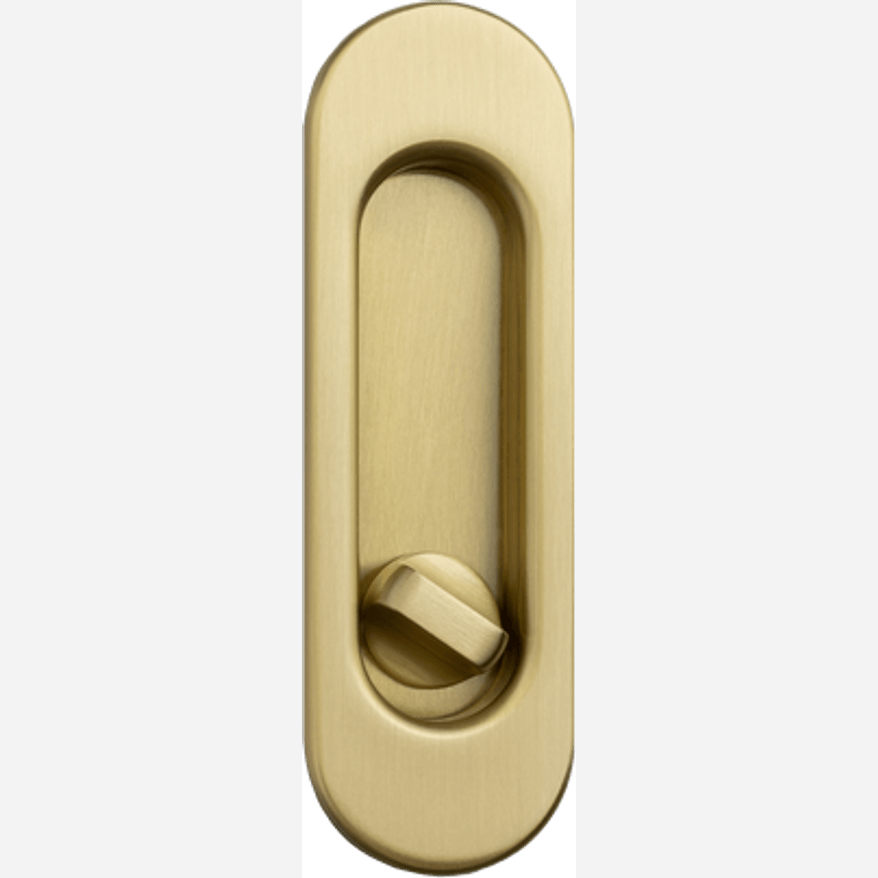 Ручка-лодочка для раздвижной двери с заверткой матовое золото