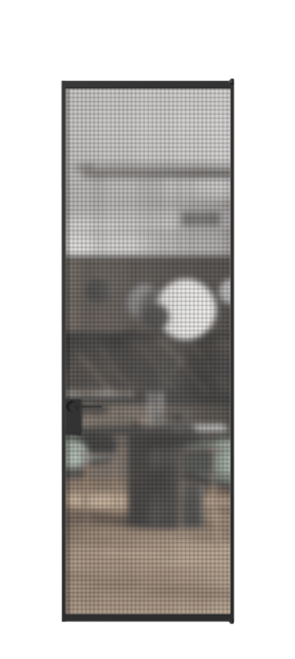 Алюминиевая дверь АЛПЛ040.01  Алюминий Черный Декоративное стекло с сеткой "Mesh silver", триплекс, 6 мм. Без короба чер Цена 133490 Стоимость комплекта двери включает: 
1. Полотно (600/650/700/750/800/850/900/950*2000-2400 мм).
2. Короб
3. Комплект фурнитуры (2 торцевые петли и магнитный замок с ответной планкой). Фабрика дверей Волховец 8 (800) 551 43 19  Алюминиевая дверь АЛПЛ040.01 Алюминий Черный Декоративное стекло с сеткой "Mesh silver", триплекс, 6 мм Цена 133490  | Volhovec