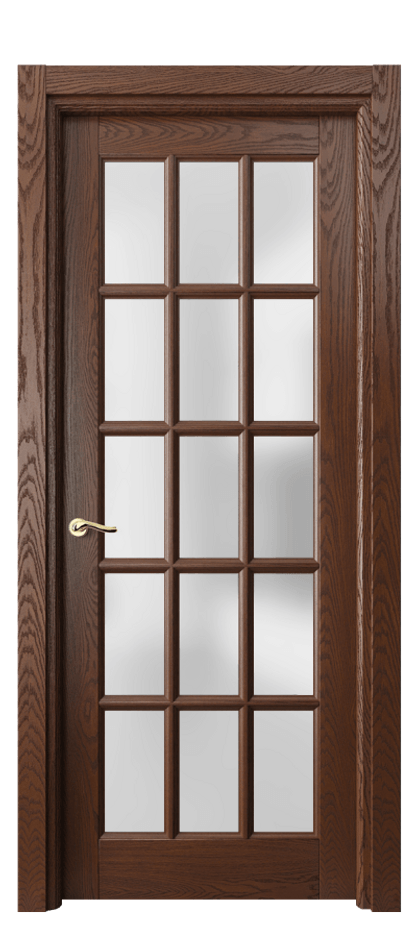 Межкомнатная дверь Lignum 0708 Дуб коньячный брашированный Сатинированное стекло Цена 163199 ₽ | Volhovec