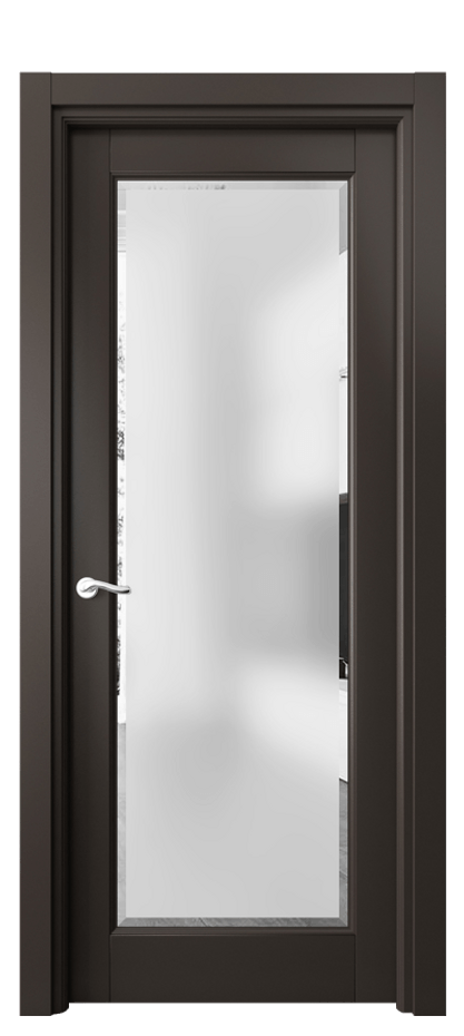 Дверь межкомнатная Лигнум 0700 Матовый антрацит Сатинированное стекло с фацетом Гладкий наличник МАН Цена 97099 ₽ Наличники уже входят в базовый комплект. Фабрика дверей Волховец 8 (800) 551 43 19 Межкомнатная дверь Лигнум 0700 Матовый антрацит Сатинированное стекло с фацетом Цена 97099 ₽ | Volhovec