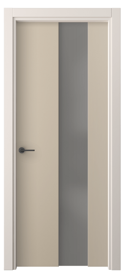 Межкомнатная дверь Фридом 4226 ПЭТ серо-коричневый  Сатинированное серое стекло, триплекс Цена 31749 ₽ | Volhovec