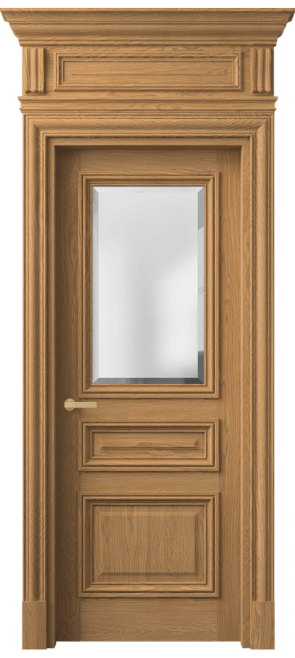 Межкомнатная дверь Antique 7304 Дуб пшеничный матовый Сатинированное стекло с фацетом, 6 мм Цена 263620 ₽ | Volhovec