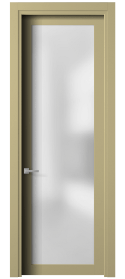 Межкомнатная дверь Planum 2102 Матовый белоснежный Сатинированное стекло Цена 54470 ₽ | Volhovec