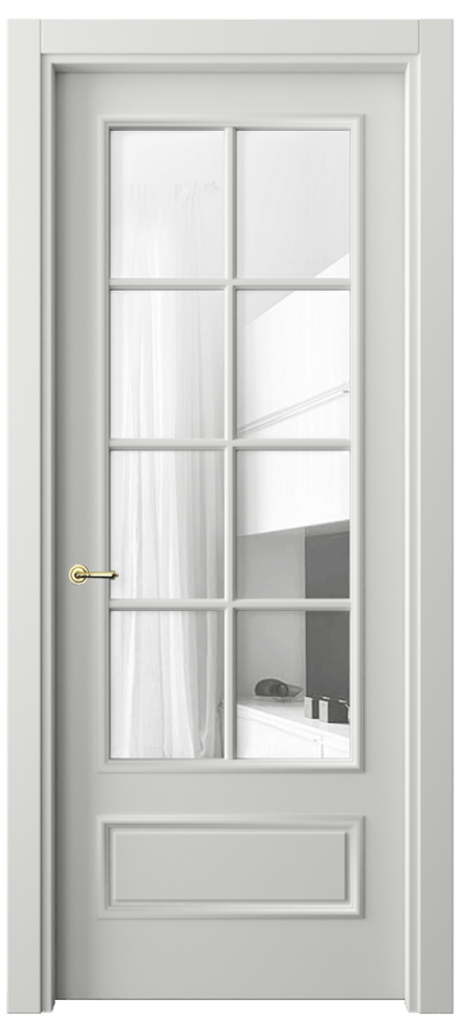 Дверь межкомнатная Paris 8112 Матовый светло-серый Прозрачное стекло, 4 мм Гладкий наличник МССР Цена 72399 ₽ Наличники уже входят в базовый комплект. Фабрика дверей Волховец 8 (800) 551 43 19 Межкомнатная дверь Paris 8112 Матовый светло-серый Прозрачное стекло, 4 мм Цена 72399 ₽| Volhovec