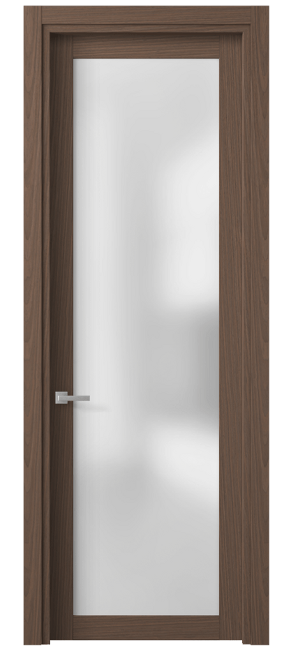 Межкомнатная дверь Planum 2102 Дуб кофейный матовый Сатинированное стекло Цена 71899 ₽ | Volhovec