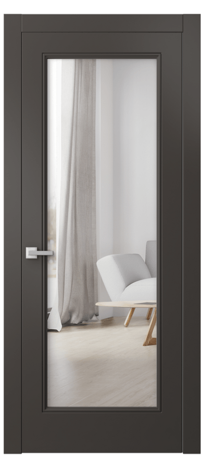 Межкомнатная дверь Linea 8300 Матовый антрацит Двустороннее зеркало, триплекс Цена 76699 ₽ | Volhovec