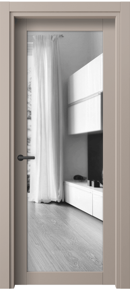 Межкомнатная дверь Нео 2102 ПЭТ серо-коричневый  Двустороннее зеркало, триплекс Цена 28149 ₽ | Volhovec