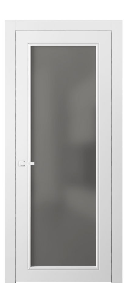 Дверь межкомнатная Neo Classic 8000 Матовый белоснежный Сатинированное серое стекло, триплекс Гладкий компланарный наличник МБЛ Цена 74699 ₽ Наличники уже входят в базовый комплект. Фабрика дверей Волховец 8 (800) 551 43 19 Межкомнатная дверь Neo Classic 8000 Матовый белоснежный Сатинированное серое стекло, триплекс Цена 74699 ₽ | Volhovec