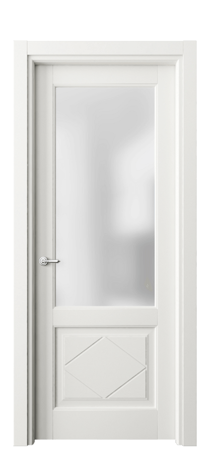 Межкомнатная дверь Тоскана Ромбо 6342 Матовый серый Сатинированное стекло Цена 95099 ₽ | Volhovec