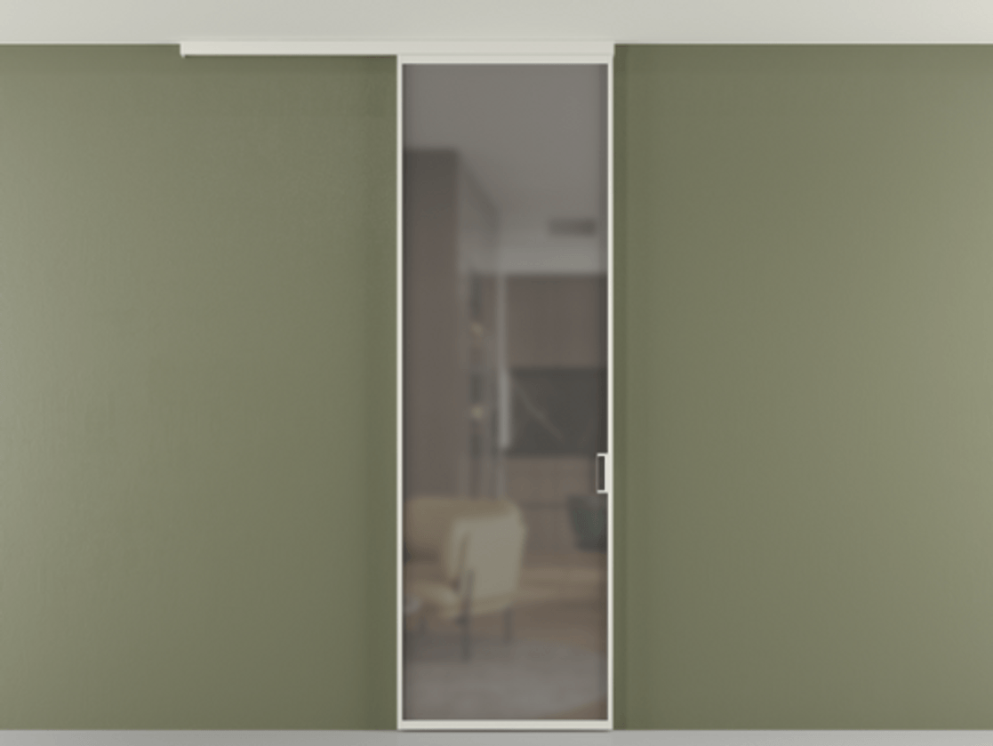 Перегородка Formato вдоль стены на потолок одностворчатая #VENDORCODE# #FURNISH# #GLASS# Цена #PRICE# #CURRENCY# | Volhovec