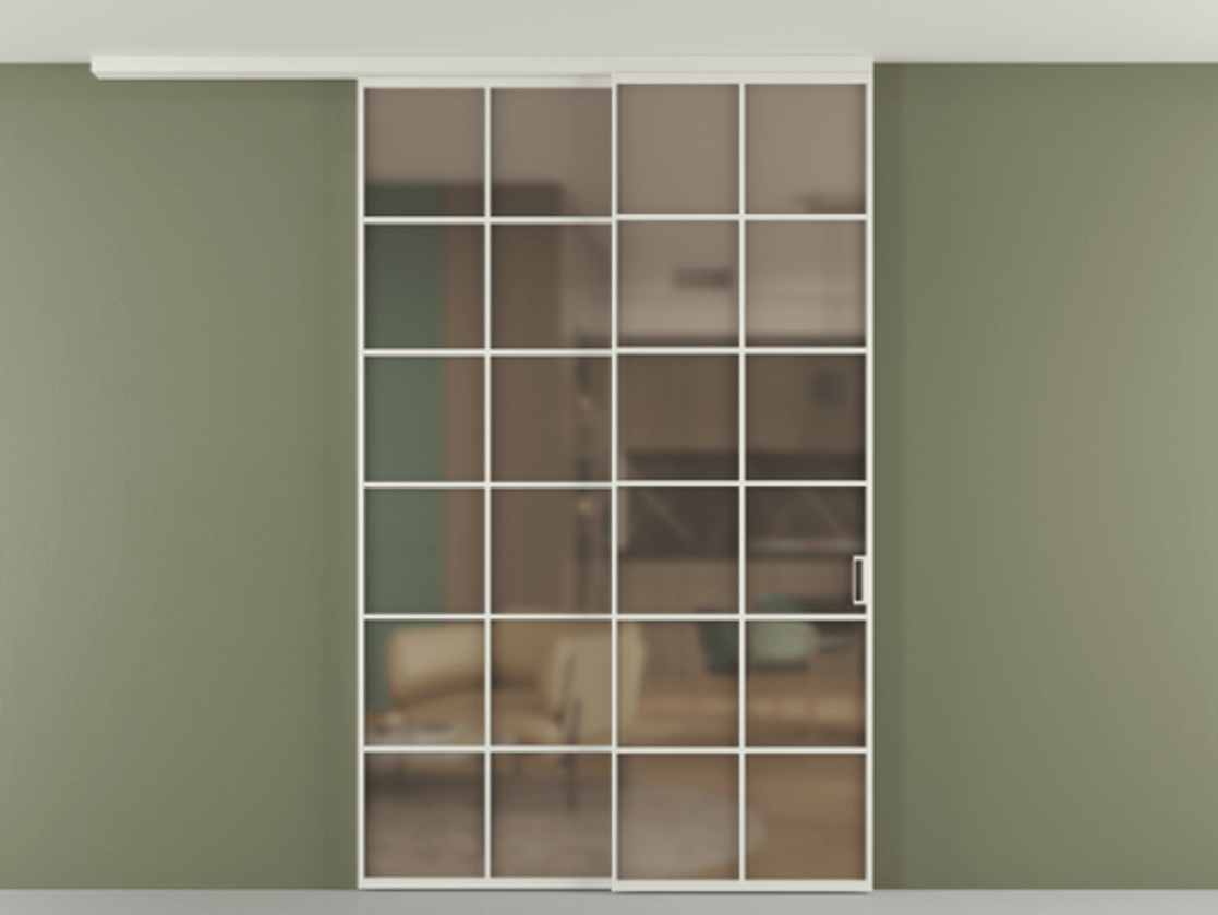 Перегородка Formato вдоль стены на потолок телескопик синхро 2 #VENDORCODE# #FURNISH# #GLASS# Цена #PRICE#  | Volhovec